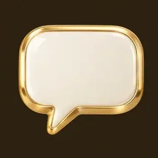 Gold speech bubble — Stay