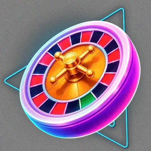 Neon roulette wheel