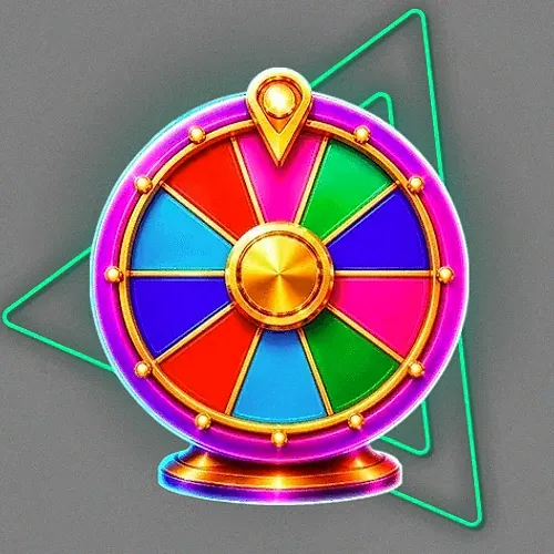 Colourful prize wheel