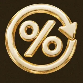 Gold percent symbol — Stay